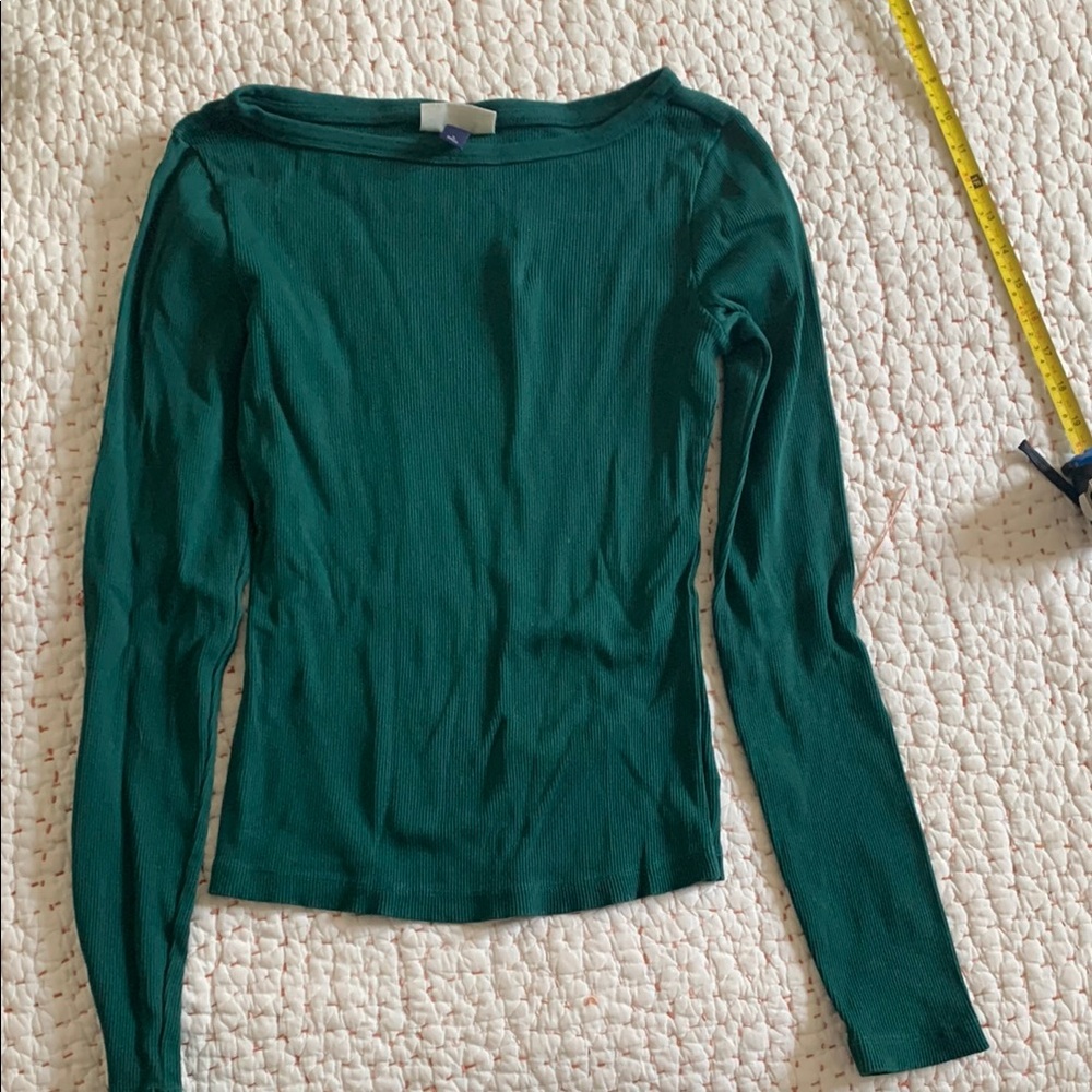 Green Long Sleeve Women's Top